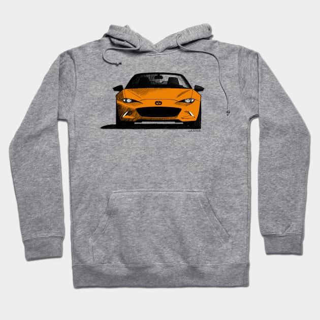 My drawing of the Japanese roadster car ND 30th anniversary Hoodie by jaagdesign